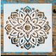 mandala műanyag sablon, 30x30 cm-es DIY stencil 