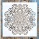mandala mintás műanyag  sablon, 30x30 cm-es DIY stencil , 