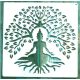 Keleti stílusú műanyag sablon, 30x30 cm-es Buddha DIY stencil , 