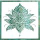 Lótuszvirág mintás műanyag 30x30 cm-es  sablon, DIY  stencil 