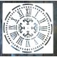 antik óra mintás műanyag sablon, 30x30 cm-es DIY  festő stencil