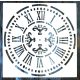 antik óra mintás műanyag sablon, 30x30 cm-es DIY  festő stencil
