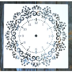   mandala óra mintás  30x30 cm-es műanyag sablon, DIY stencil 