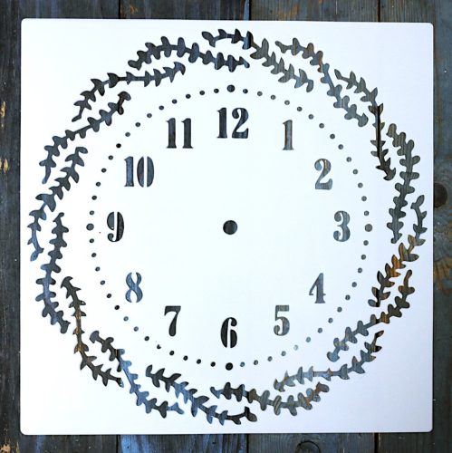mandala óra mintás műanyag sablon, 30x30 cm-es DIY  stencil ,