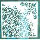 negyed  mandala sarok mintás műanyag sablon, 30x30 cm-es DIY festő stencil