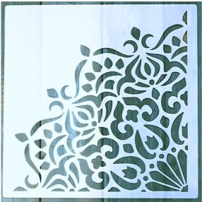   negyed mandala  mintás műanyag sablon, 30x30 cm-es DIY festő stencil 