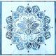 Mandala, lótusz mintás műanyag sablon, 30x30 cm-es DIY festő stencil 