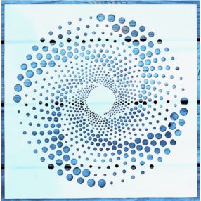   Geometriai mintás műanyag mandala sablon, 30x30 cm-es DIY festő stencil 