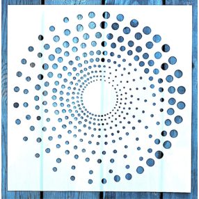   Geometriai mintás műanyag mandala sablon, 30x30 cm-es DIY festő stencil 