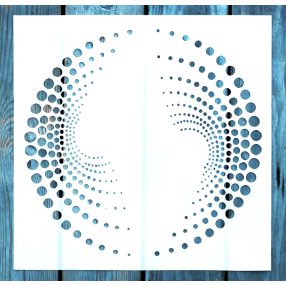   Geometriai mintás műanyag mandala sablon, 30x30 cm-es DIY festő stencil 