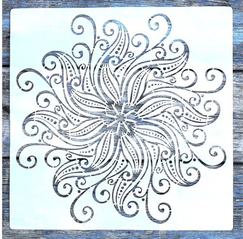 mandala mintás műanyag mandala sablon, 30x30 cm-es DIY festő stencil 