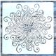 mandala mintás műanyag mandala sablon, 30x30 cm-es DIY festő stencil 