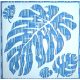 trópusi levél mintás műanyag sablon, 30x30 cm-es DIY festő stencil 