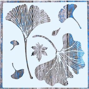   levél mintás műanyag mandala sablon, 30x30 cm-es DIY festő stencil 