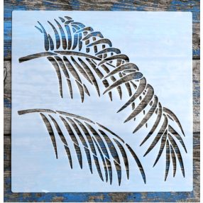   levél mintás műanyag fal  sablon, 30x30 cm-es DIY festő stencil 
