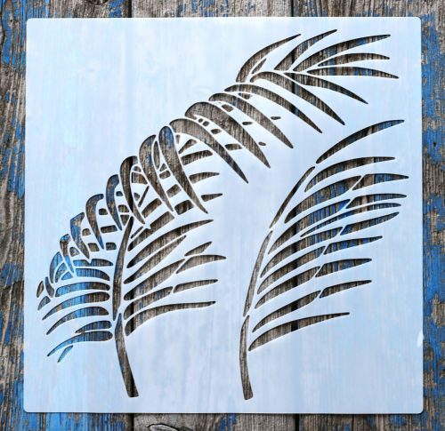 levél mintás műanyag fal  sablon, 30x30 cm-es DIY festő stencil 