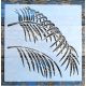 levél mintás műanyag fal  sablon, 30x30 cm-es DIY festő stencil 