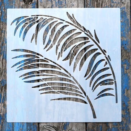 levél mintás műanyag fal  sablon, 30x30 cm-es DIY festő stencil 