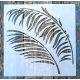 levél mintás műanyag fal  sablon, 30x30 cm-es DIY festő stencil 
