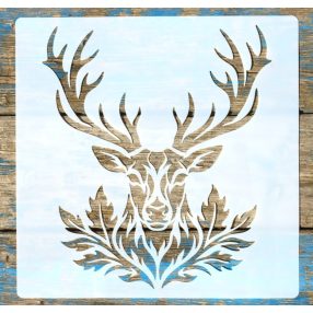   szarvas mintás műanyag festő sablon, 30x30 cm-es DIY stencil 