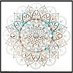   mandala mintás műanyag festő sablon, 30x30 cm-es DIY stencil 