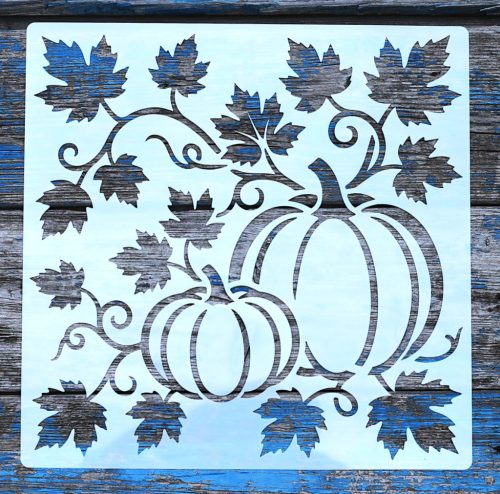  tök mintás műanyag festő sablon, 30x30 cm-es DIY stencil 