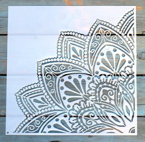  sarok  Mandala mintás festő sablon 30x30 cm-es műanyag festő stencil 