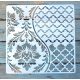 Barokk mintás műanyag festő sablon, 30x30 cm-es DIY stencil 
