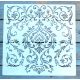 Barokk mintás műanyag festő sablon, 30x30 cm-es DIY stencil 