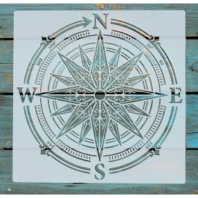   Navigátor, Iránytű  mintás sablon  30x30 cm-es DIY festő  stencil