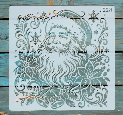 Mikulás  mintás sablon  30x30 cm-es DIY festő  stencil