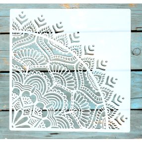   negyed mandala  mintás sablon  30x30 cm-es DIY festő  stencil
