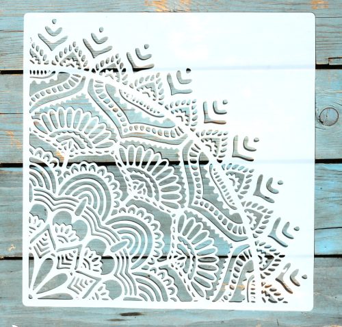 negyed mandala  mintás sablon  30x30 cm-es DIY festő  stencil
