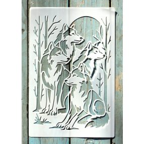  Farkasok sablon DIY festő stencil