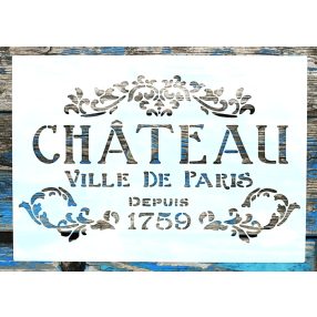 Chateau Paris nyomtatott betű sablon