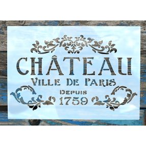 Chateau Paris nyomtatott betű sablon