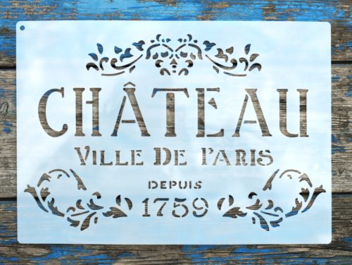 Chateau Paris nyomtatott betű sablon