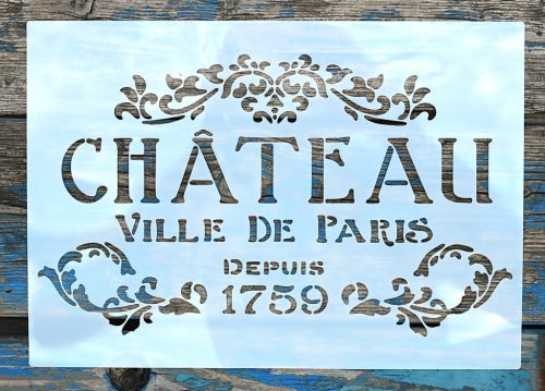 Chateau Paris nyomtatott betű sablon