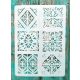 Csempe mintàs műanyag festősablon 21x30cm DIY stencil