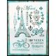  Eiffel tornyos műanyag festősablon 21x30cm-es DIY  stencil