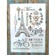  Eiffel tornyos műanyag festősablon 21x30cm-es DIY  stencil