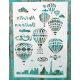 Hőlègballonos műanyag stencil 21x30 cm-es DIY festő sablon 