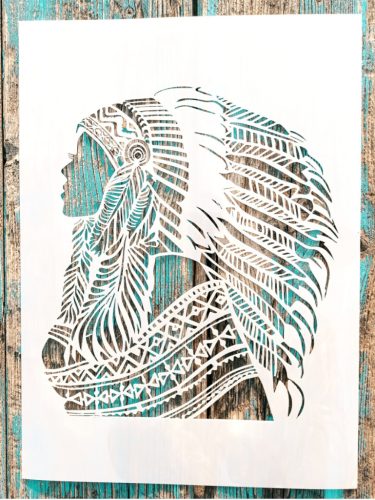 Indiànos  festő festő sablon 21x30 cm-es DIY stencil