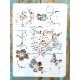 Post card műanyag festő sablon DIY posta stencil