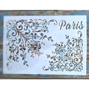   Párizs vintage festő DIY sablon A4 21x30cm-es műanyag stencil