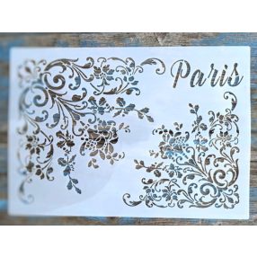   Párizs vintage festő DIY sablon A4 21x30cm-es műanyag stencil