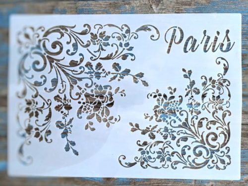 Párizs vintage festő DIY sablon A4 21x30cm-es műanyag stencil