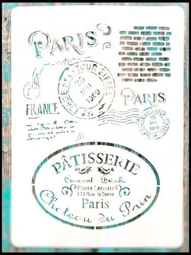 Paris téglamintás rétegző festő sablon