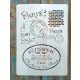 Párizs vintage mintás 21x30cm-es műanyag DIY stencil rétegző sablon