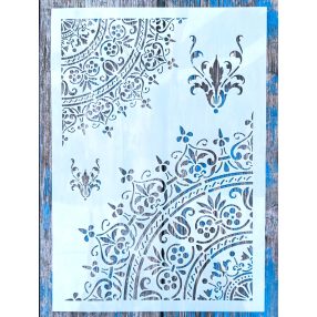   barokk mintás  21x30cm-es műanyag festő sablon DIY stencil